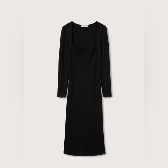 Mango - Gathered neckline dress- XXL - Picture 5 of 8